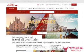 意大利民营铁路公司的网站截图