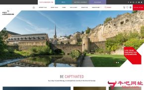 卢森堡旅游局的网站截图