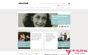 安妮·弗兰克故居的网站截图