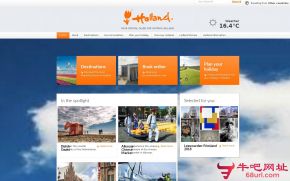 荷兰旅游局的网站截图