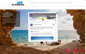 圣马丁岛旅游局的网站截图