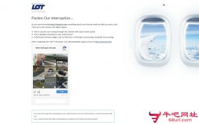 波兰航空公司的网站截图
