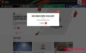 葡萄牙足球协会的网站截图