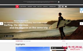葡萄牙官方旅游网站的网站截图