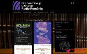 罗马尼亚国家广播交响乐团的网站截图