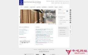 西班牙国家图书馆的网站截图
