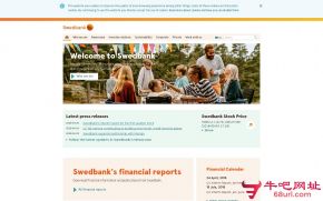 瑞典银行的网站截图