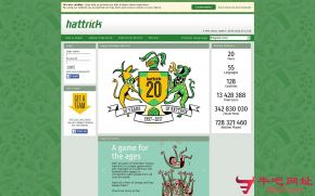 Hattrick在线足球经理的网站截图