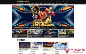 国际篮球联合会的网站截图