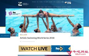 国际游泳联合会的网站截图
