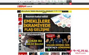 土耳其国民报的网站截图