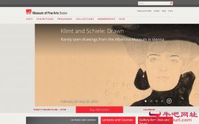 波士顿美术博物馆的网站截图