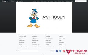 美国迪士尼网站的网站截图