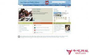 旧金山公共图书馆的网站截图