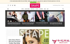 美国Shape杂志的网站截图