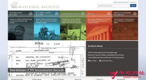 美国国家档案和记录管理局的网站截图
