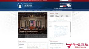 美国众议院的网站截图