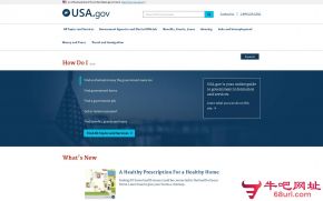美国政府的网站截图