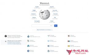 维基百科的网站截图