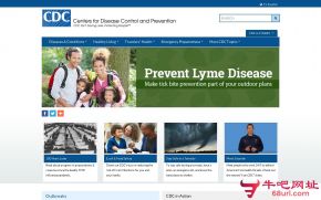 美国疾病控制和预防中心的网站截图