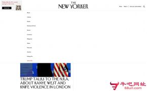 纽约客杂志的网站截图