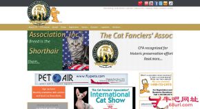 国际爱猫联合会的网站截图