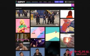 Giphy动图搜索引擎的网站截图