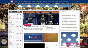 美国职业棒球大联盟的网站截图