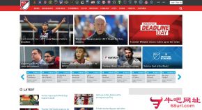 美国职业足球大联盟的网站截图