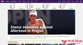 国际女子网球协会的网站截图