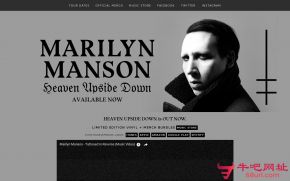 玛丽莲·曼森的网站截图
