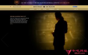 迈克尔·杰克逊的网站截图