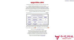 Epguides节目指南的网站截图