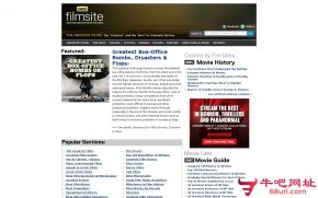 Filmsite电影评论的网站截图