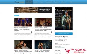 加拿大歌剧杂志的网站截图