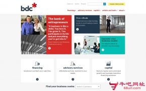 加拿大商业发展银行的网站截图