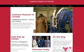 加拿大服饰博物馆的网站截图