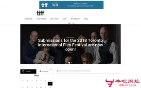 多伦多国际电影节的网站截图