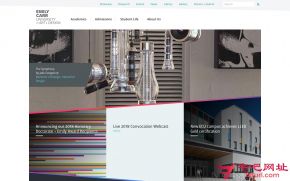 艾米丽卡尔艺术与设计大学的网站截图