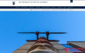 加拿大不列颠哥伦比亚大学的网站截图