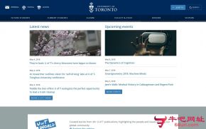 多伦多大学的网站截图