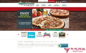 Topper's披萨的网站截图