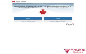 加拿大国防部的网站截图