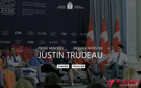 加拿大总理办公室的网站截图