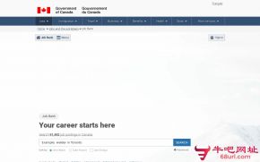 加拿大就业银行的网站截图