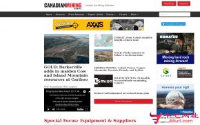 加拿大矿业杂志的网站截图