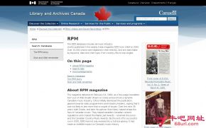 加拿大RPM杂志的网站截图