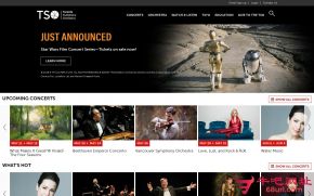 多伦多交响乐团的网站截图