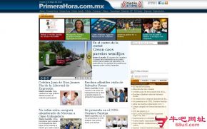墨西哥第一时间报的网站截图
