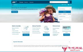 澳新银行的网站截图